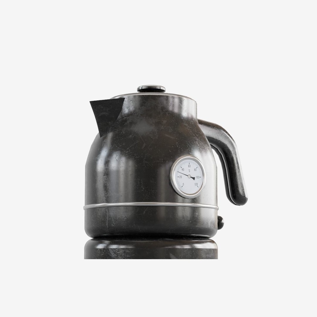 Scuffed Plastic Kettle 3D Model – Low Poly Game Asset, FBX - View 14