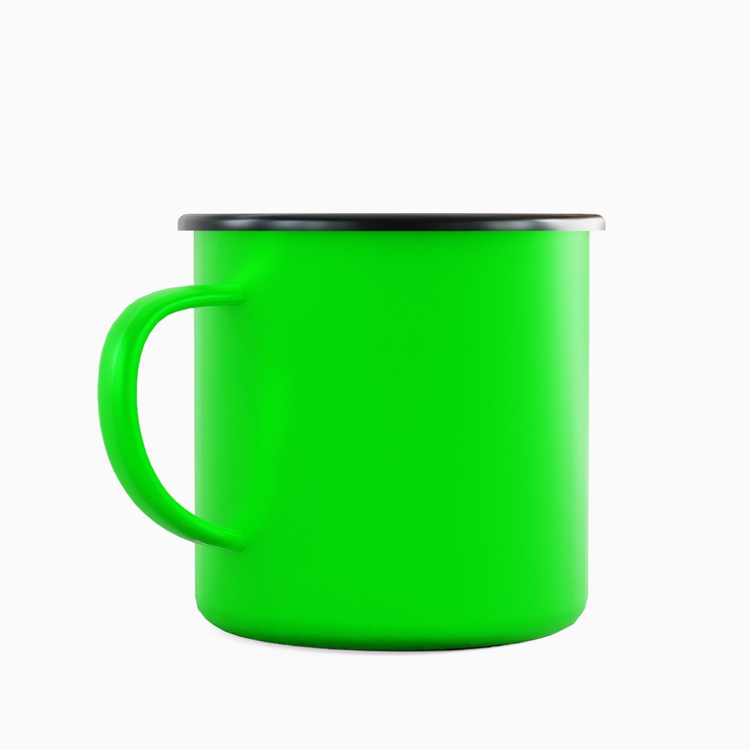 Iron Mug Set 3D Model – Low Poly Kitchenware, PBR Textures, FBX - View 17