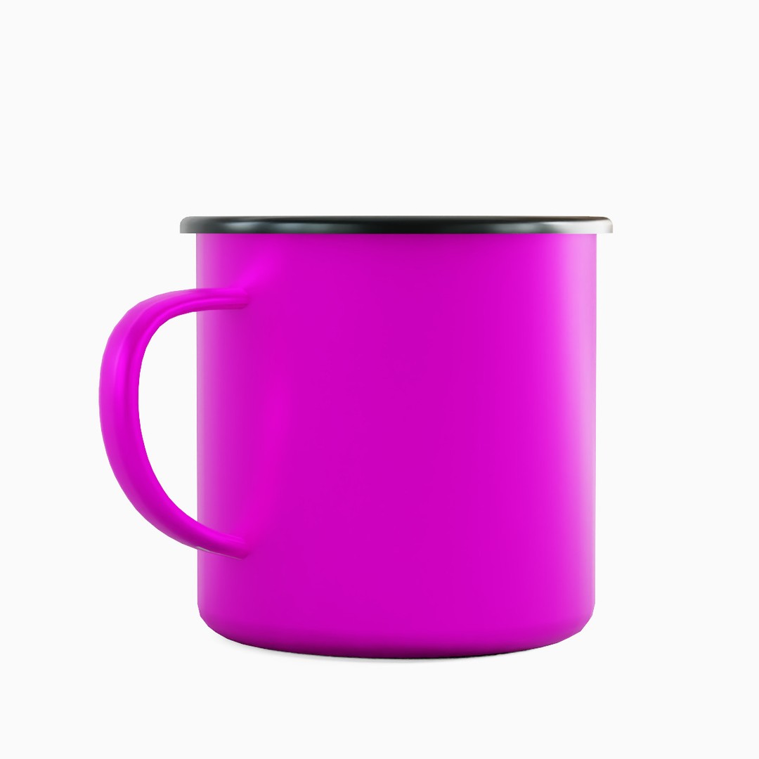 Iron Mug Set 3D Model – Low Poly Kitchenware, PBR Textures, FBX - View 29