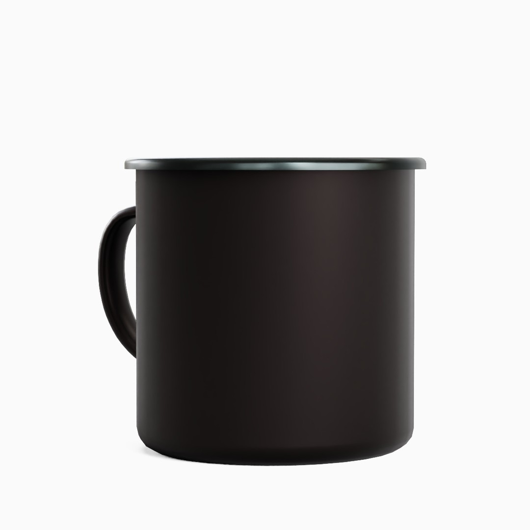 Iron Mug Set 3D Model – Low Poly Kitchenware, PBR Textures, FBX - View 36