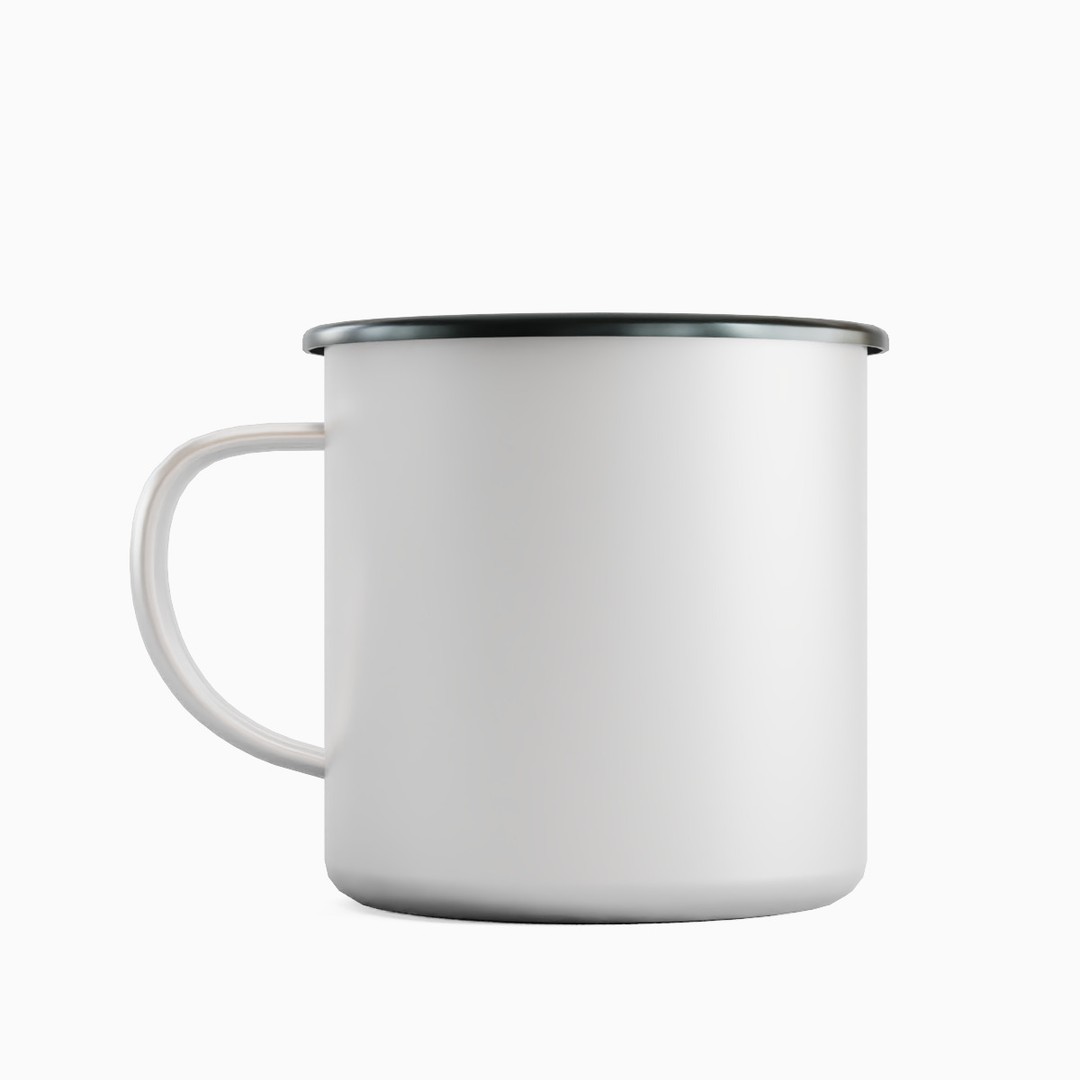 Iron Mug Set 3D Model – Low Poly Kitchenware, PBR Textures, FBX - View 40