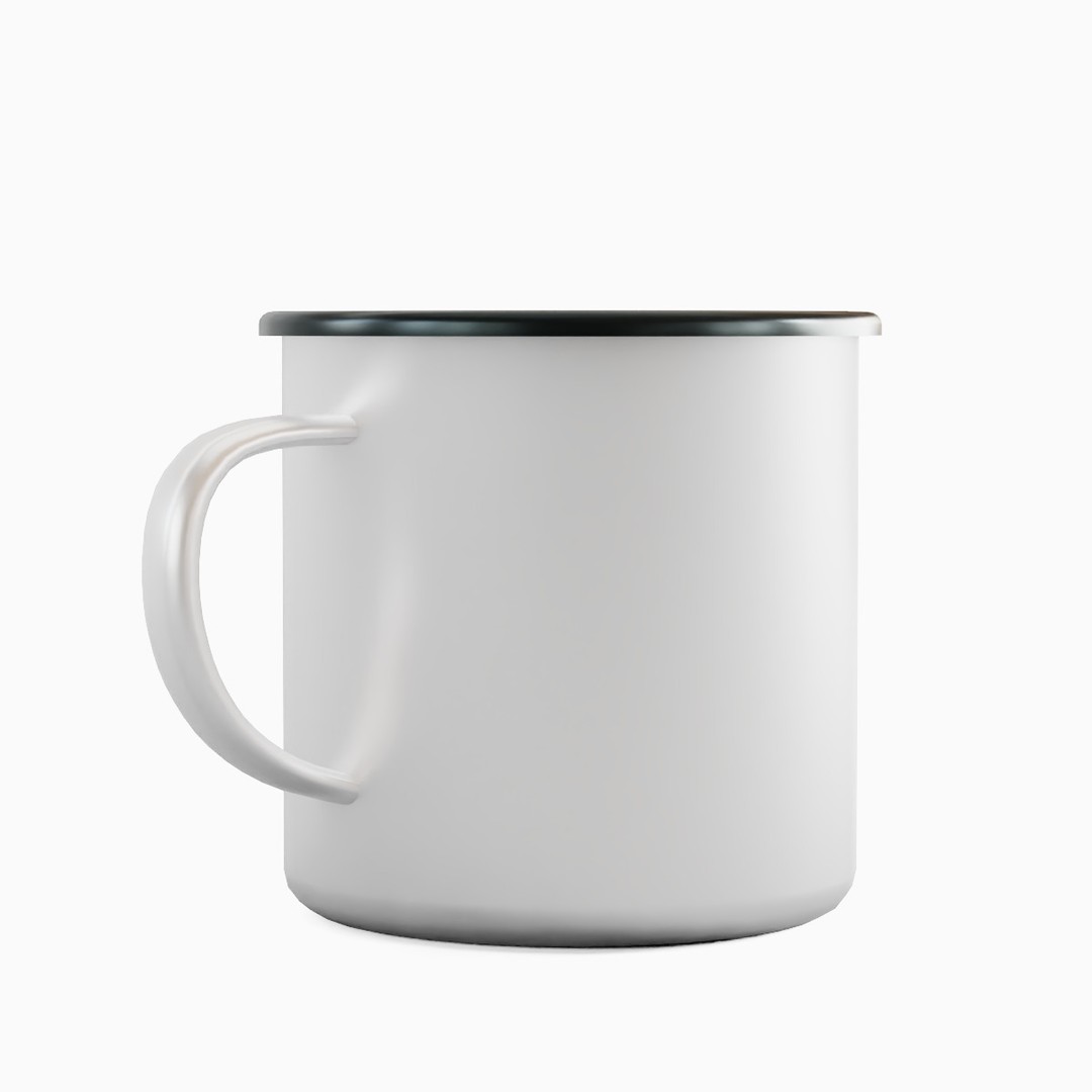 Iron Mug Set 3D Model – Low Poly Kitchenware, PBR Textures, FBX - View 41
