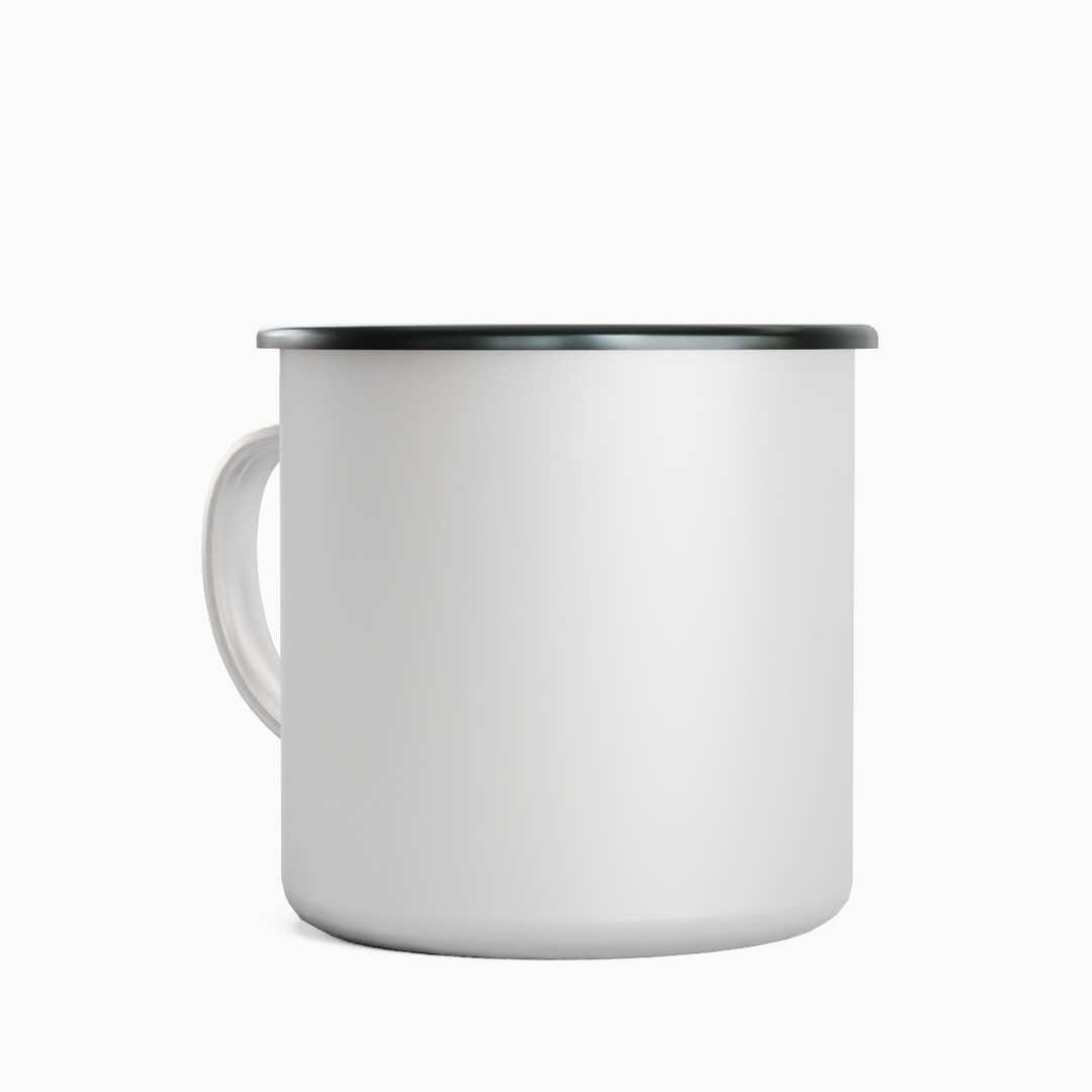 Iron Mug Set 3D Model – Low Poly Kitchenware, PBR Textures, FBX - View 42