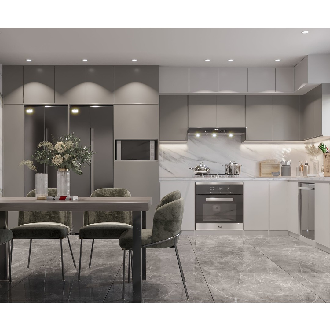Modern Kitchen 3D Model – Realistic Interior Design Asset, FBX - View 3