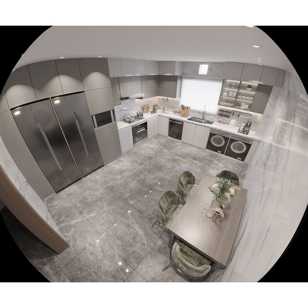 Modern Kitchen 3D Model – Realistic Interior Design Asset, FBX - View 5