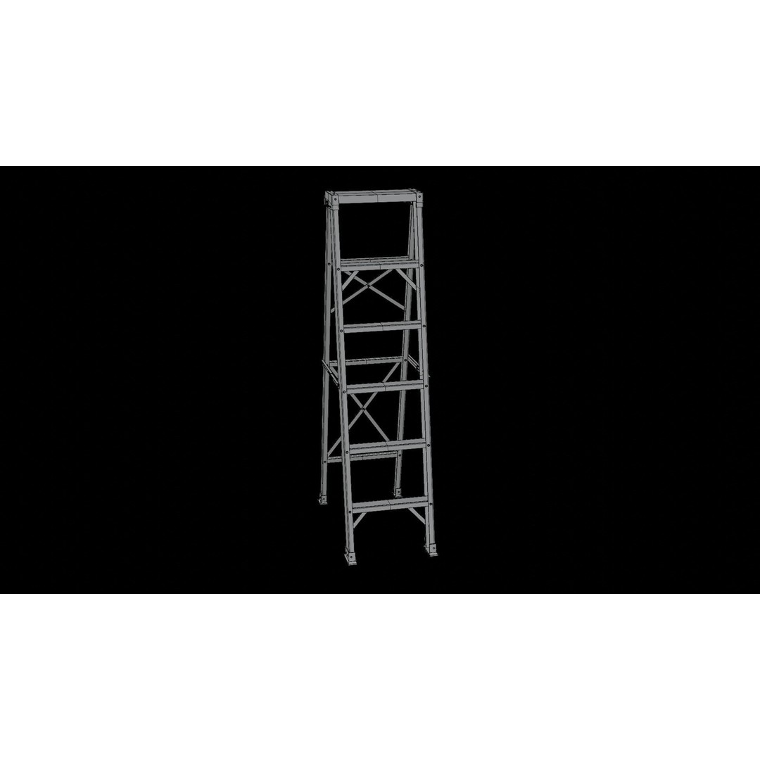 Ladder 3D Model – Low Poly Game Asset, FBX, PBR Textures