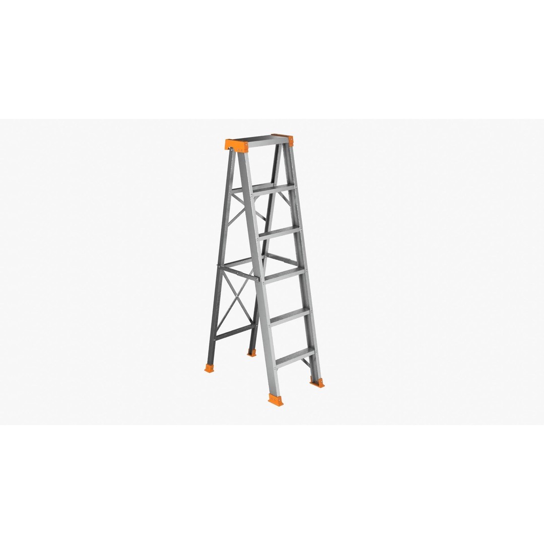 Ladder 3D Model – Low Poly Game Asset, FBX, PBR Textures - View 11