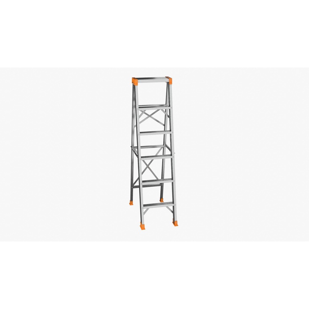 Ladder 3D Model – Low Poly Game Asset, FBX, PBR Textures - View 12