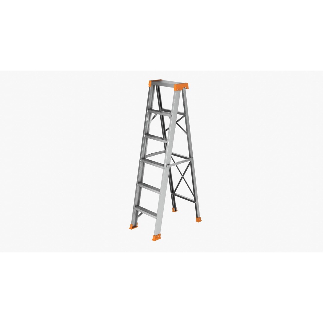 Ladder 3D Model – Low Poly Game Asset, FBX, PBR Textures - View 14