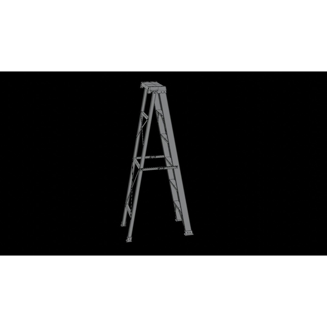 Ladder 3D Model – Low Poly Game Asset, FBX, PBR Textures - View 17