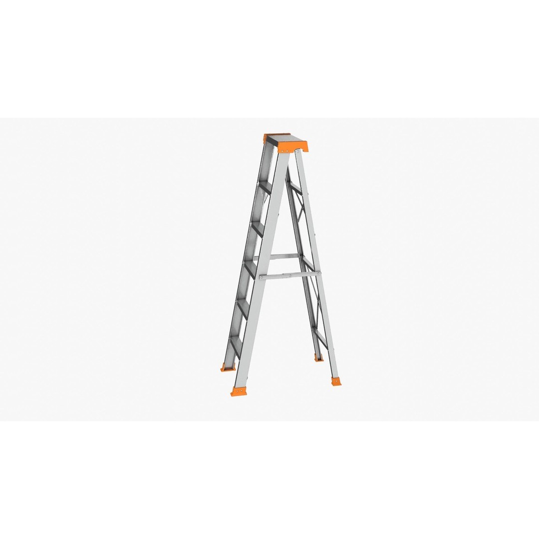 Ladder 3D Model – Low Poly Game Asset, FBX, PBR Textures - View 3
