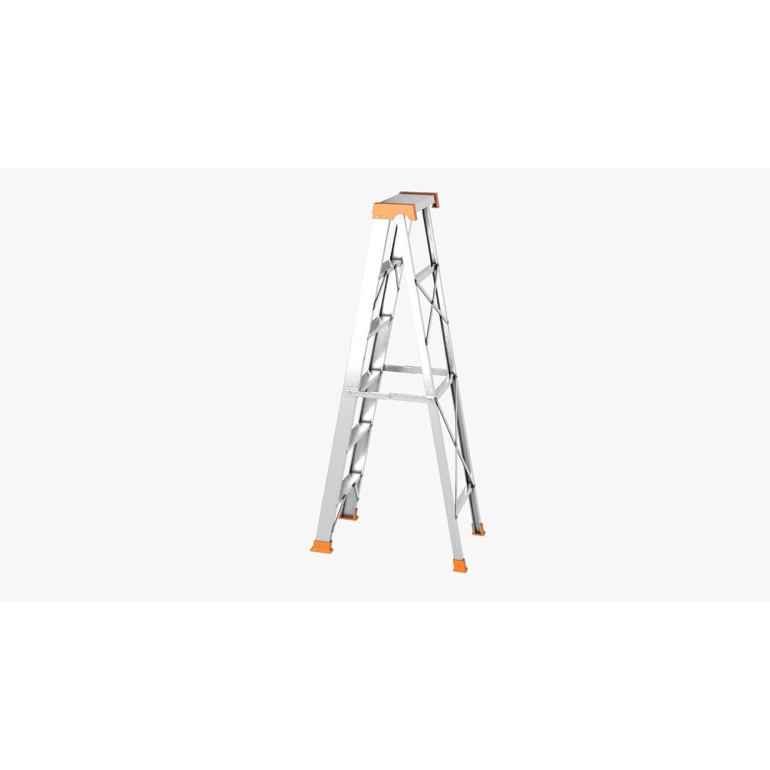 Ladder 3D Model – Low Poly Game Asset, FBX, PBR Textures - View 4