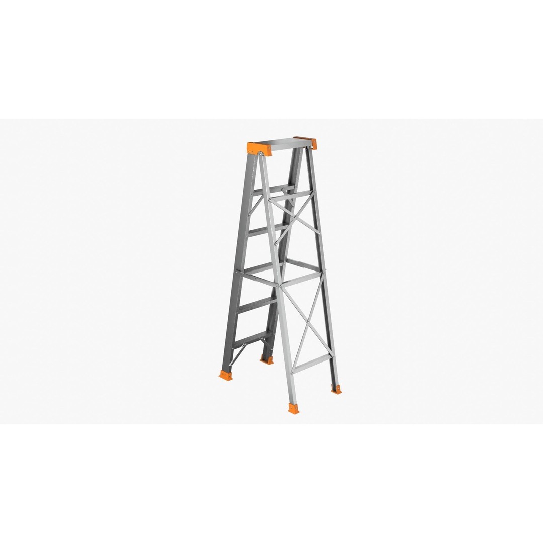 Ladder 3D Model – Low Poly Game Asset, FBX, PBR Textures - View 5