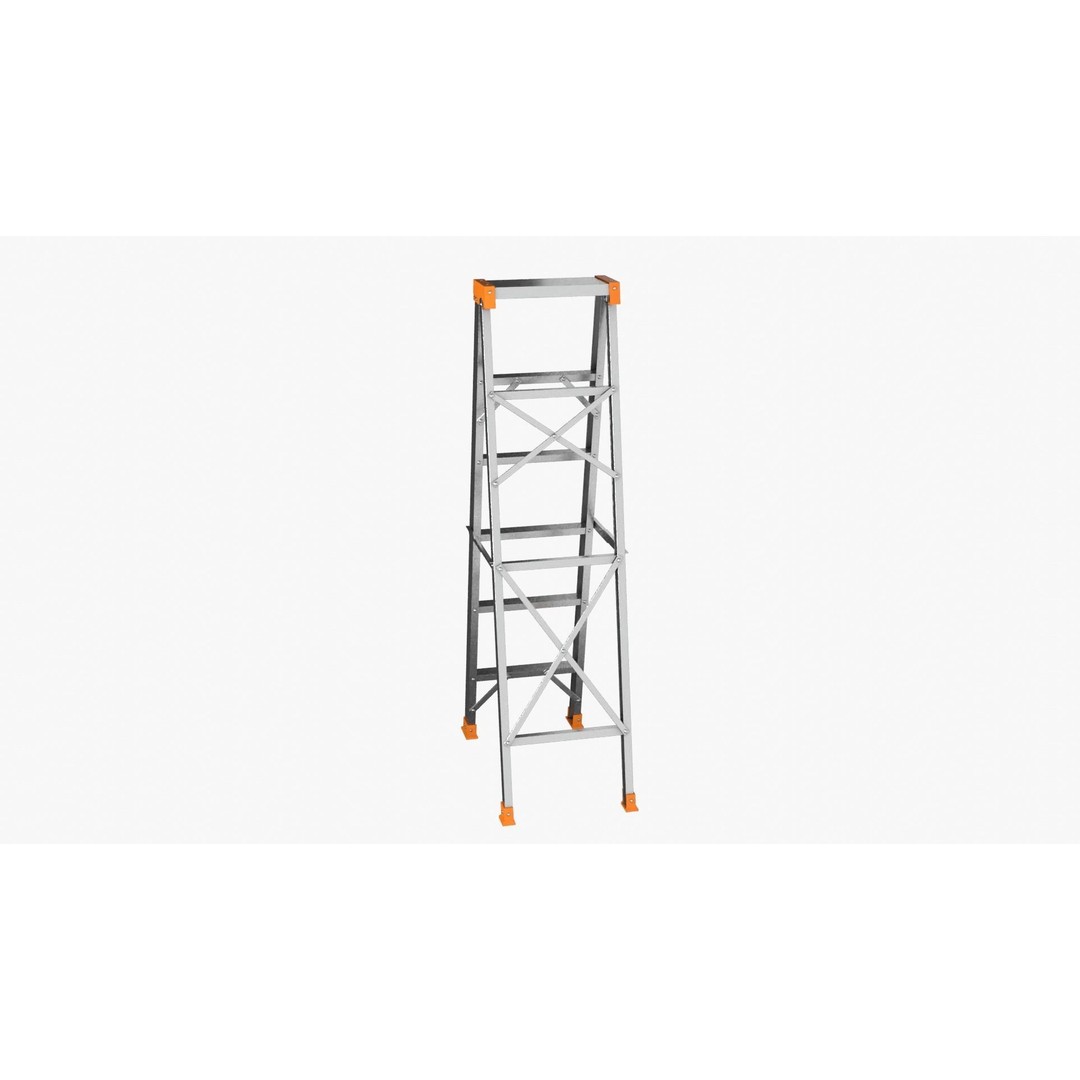 Ladder 3D Model – Low Poly Game Asset, FBX, PBR Textures - View 6