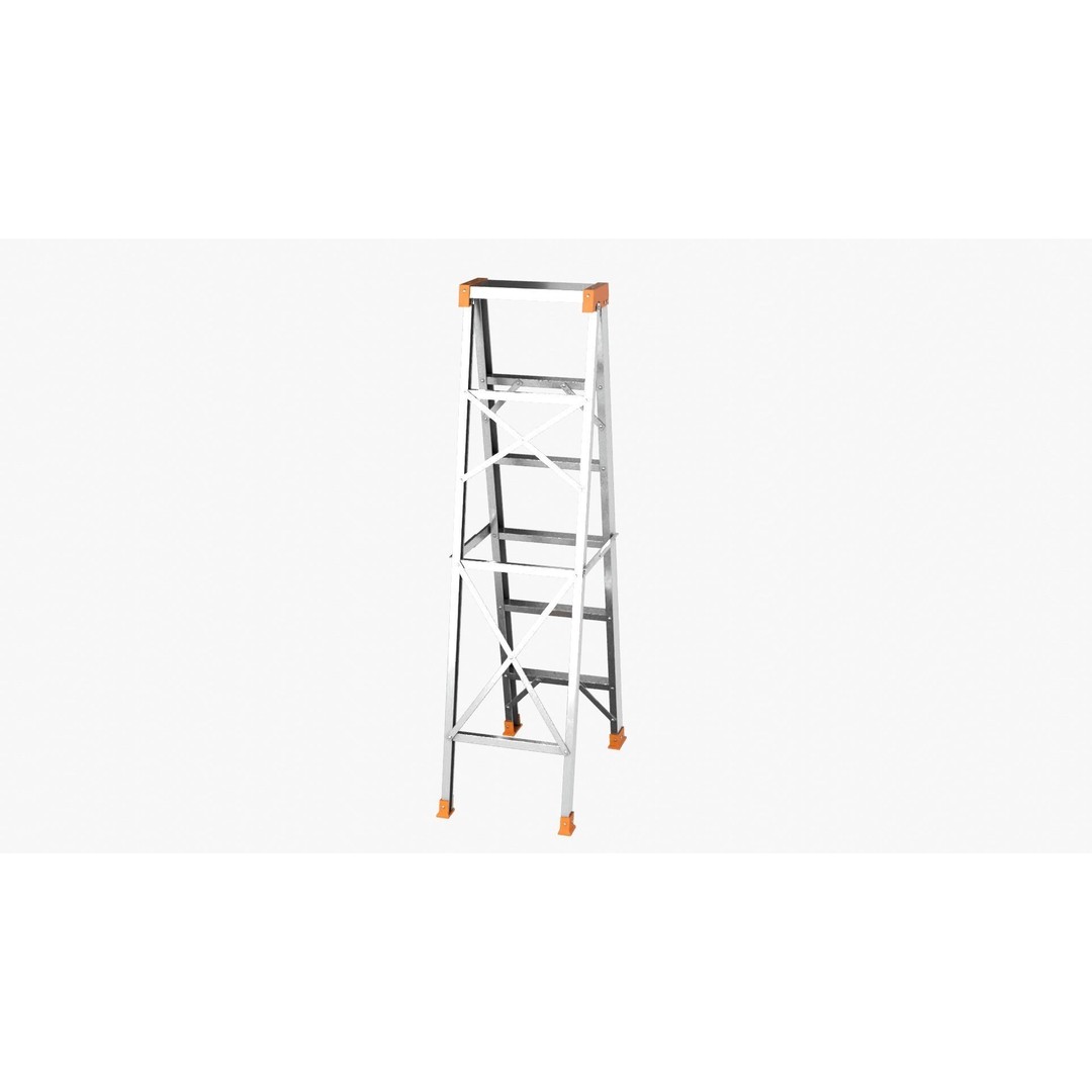 Ladder 3D Model – Low Poly Game Asset, FBX, PBR Textures - View 7