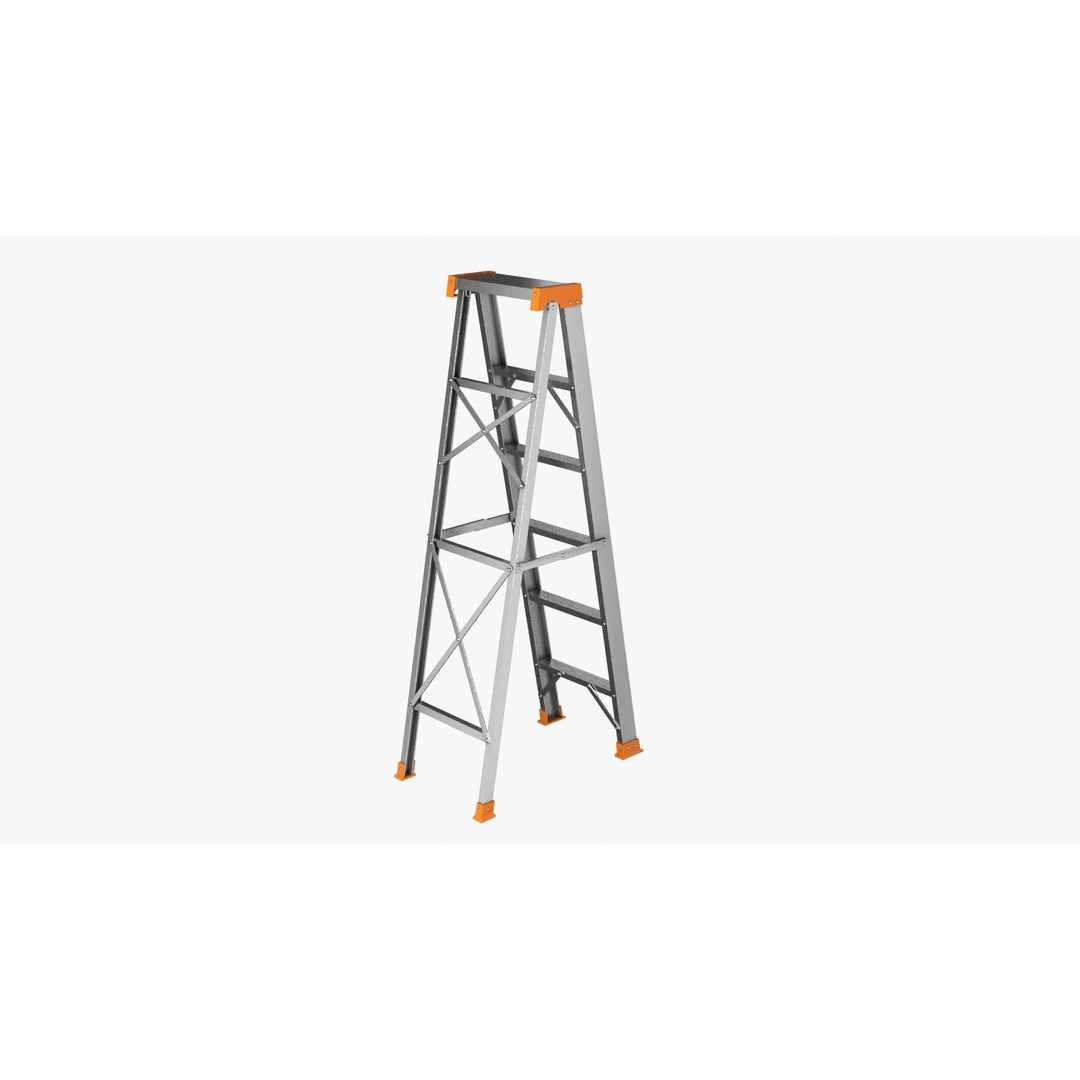 Ladder 3D Model – Low Poly Game Asset, FBX, PBR Textures - View 8
