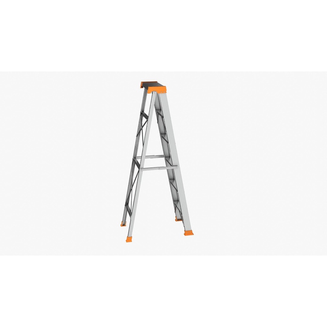 Ladder 3D Model – Low Poly Game Asset, FBX, PBR Textures - View 9
