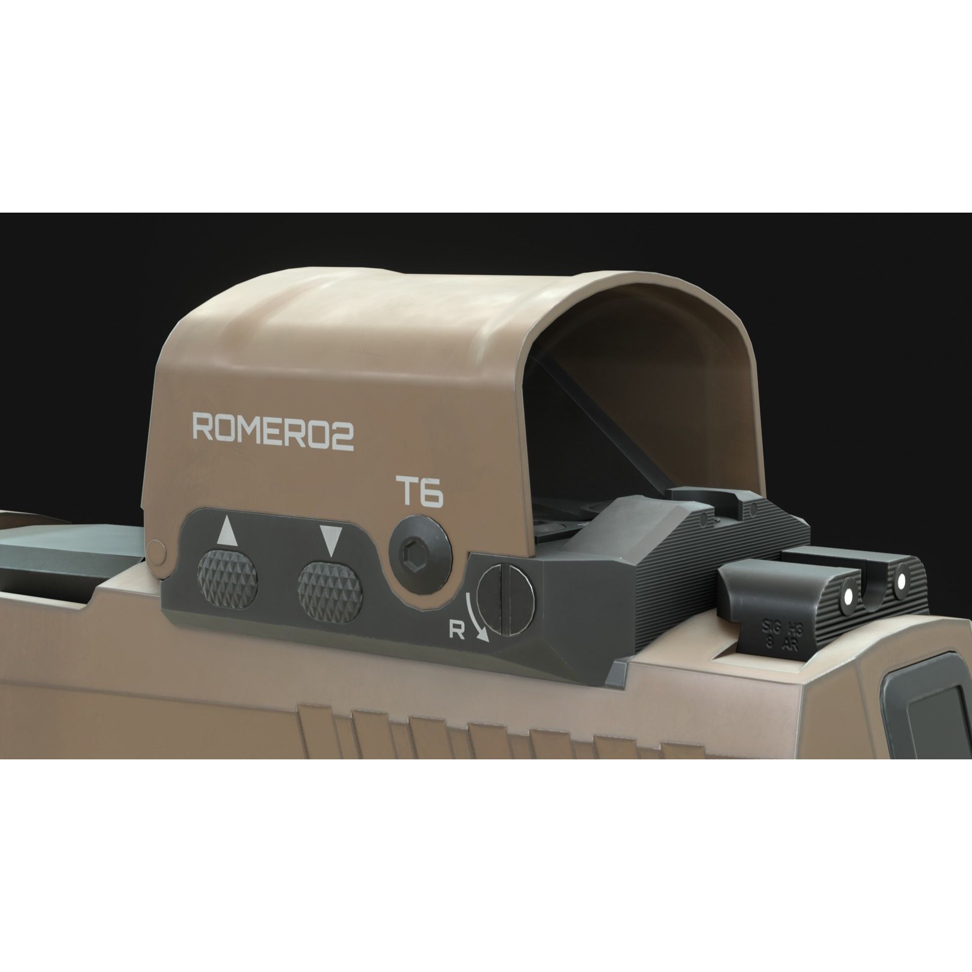 SIG Sauer P320 XCarry Pro - Low-Poly Game-Ready 3D Model - View 13