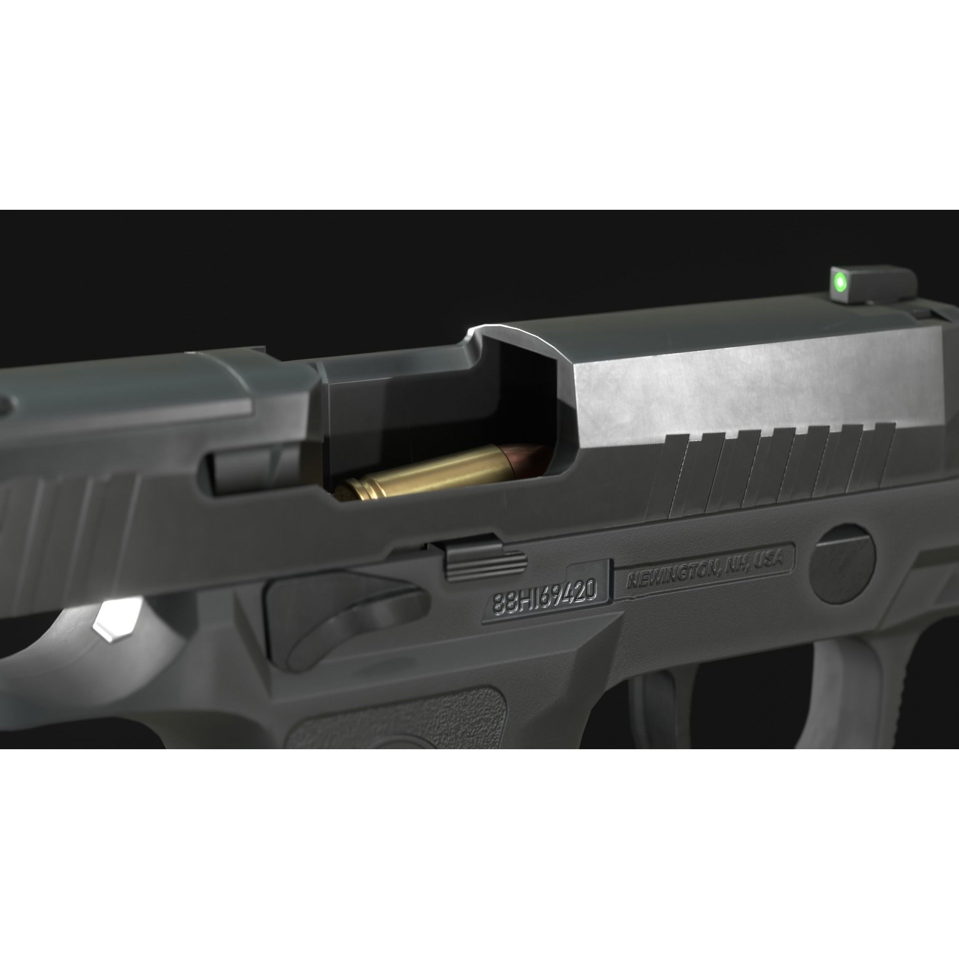 SIG Sauer P320 XCarry Pro - Low-Poly Game-Ready 3D Model - View 8