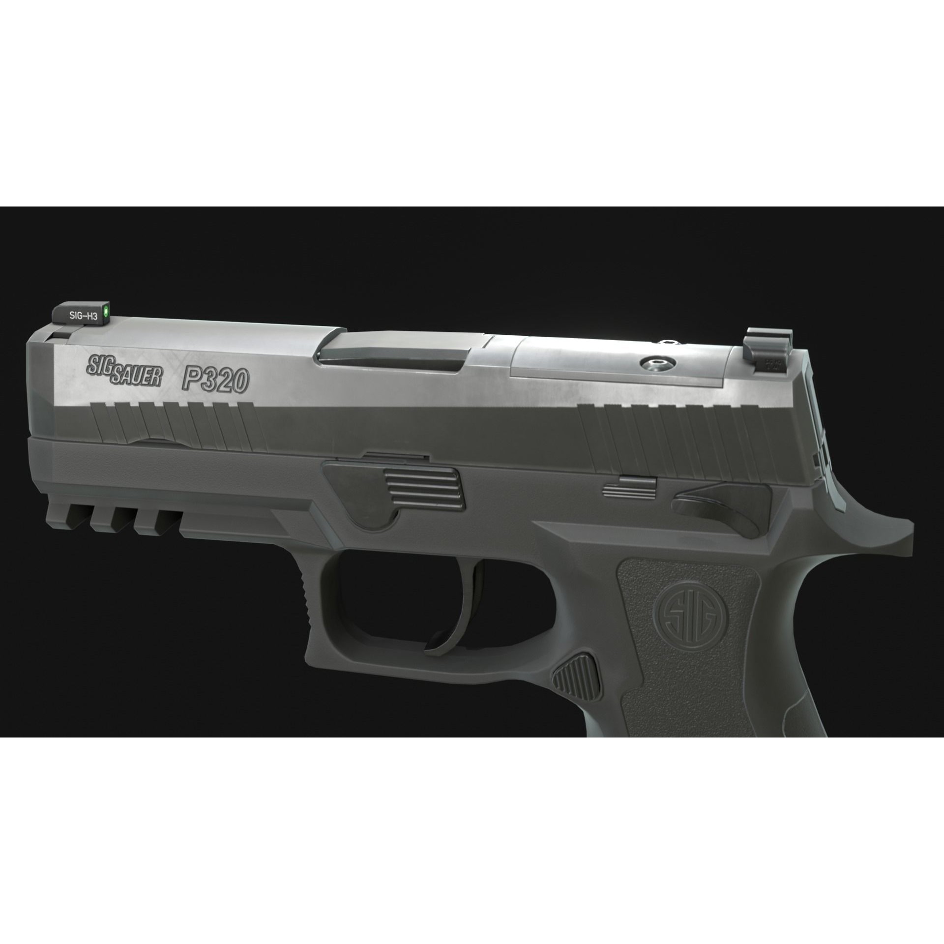 SIG Sauer P320 XCarry Pro - Low-Poly Game-Ready 3D Model - View 9