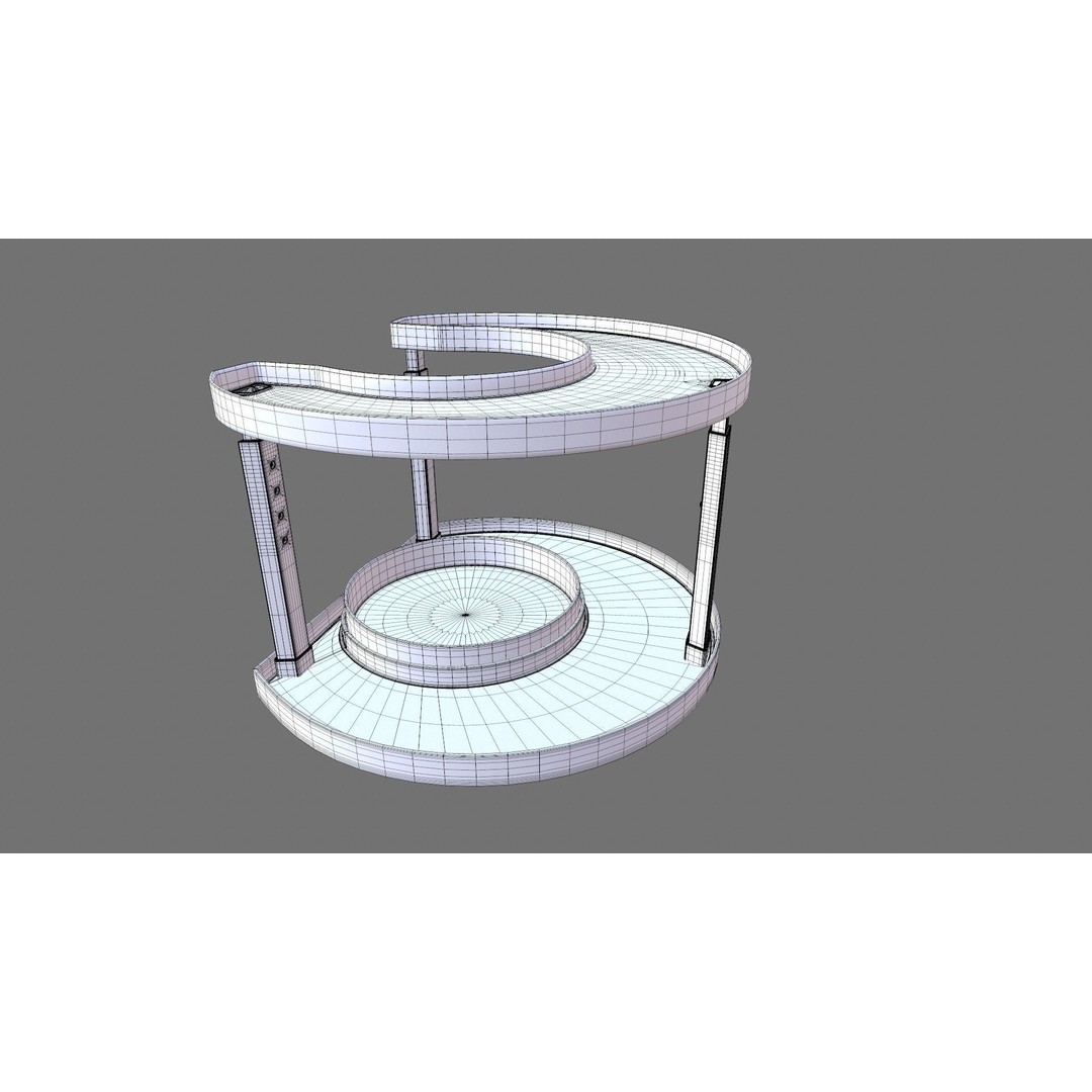 Rotating Spice Holder Shelf 3D Model – PBR Textured Kitchenware, FBX - View 11