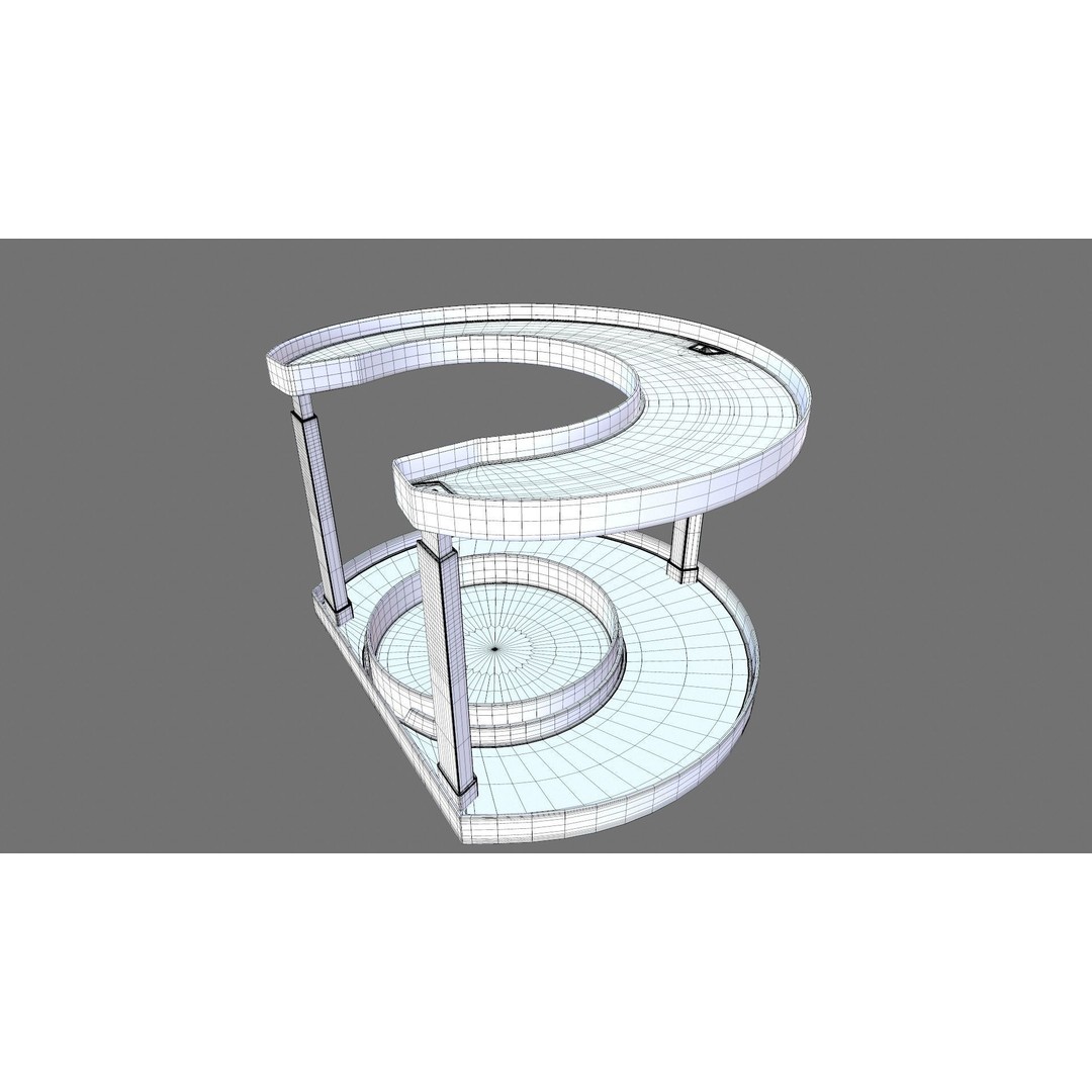 Rotating Spice Holder Shelf 3D Model – PBR Textured Kitchenware, FBX - View 12