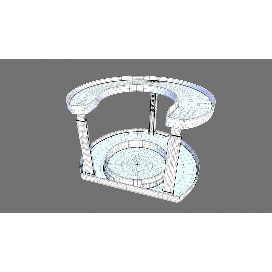 Rotating Spice Holder Shelf 3D Model – PBR Textured Kitchenware, FBX - View 13