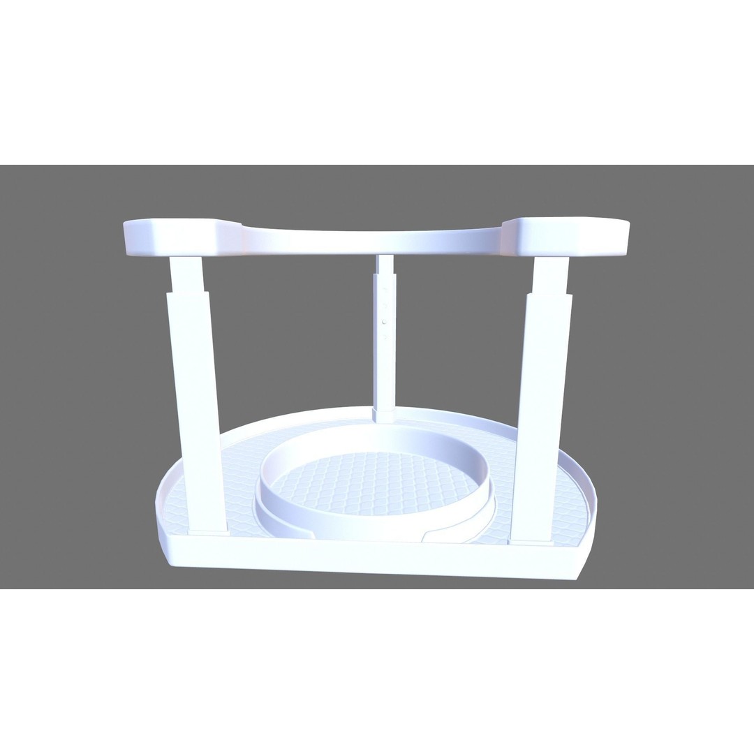 Rotating Spice Holder Shelf 3D Model – PBR Textured Kitchenware, FBX - View 3