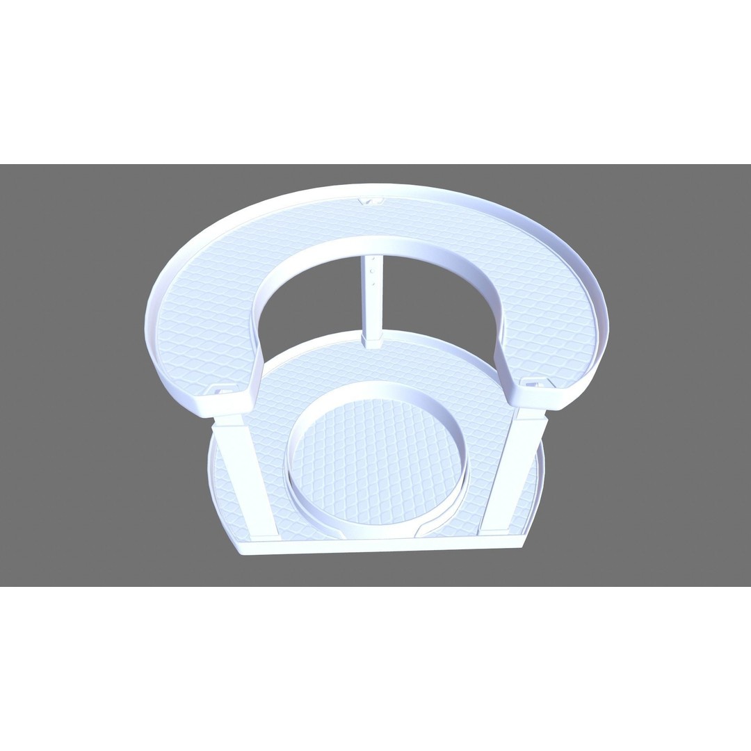 Rotating Spice Holder Shelf 3D Model – PBR Textured Kitchenware, FBX - View 4