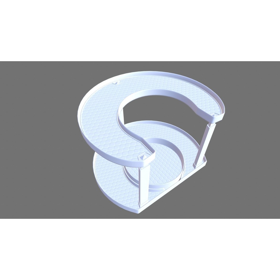 Rotating Spice Holder Shelf 3D Model – PBR Textured Kitchenware, FBX - View 6