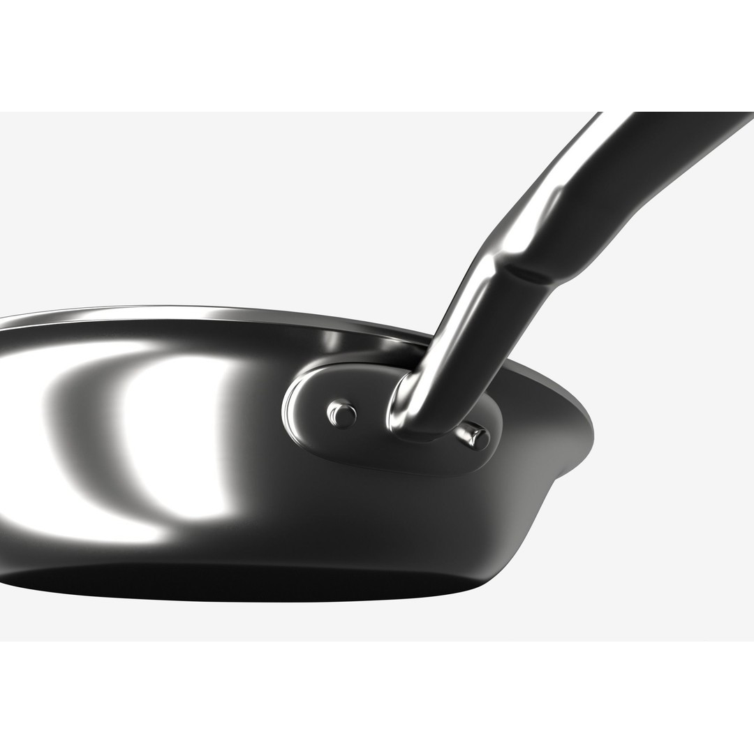Stainless Steel Pan 3D Model – Low Poly Kitchenware, FBX, OBJ - View 5