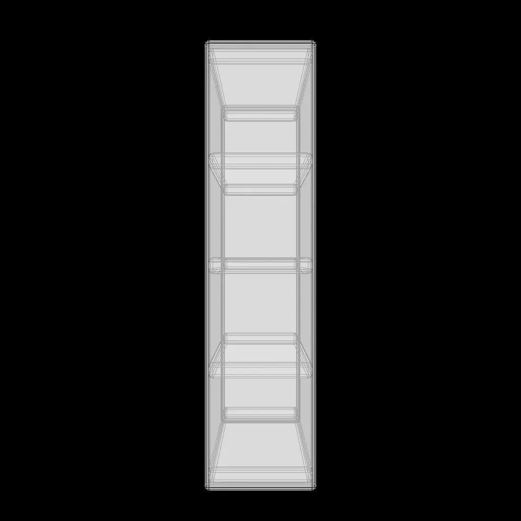 Wooden Open Shelf Cabinet 3D Model – Low Poly Furniture Asset, FBX - View 14