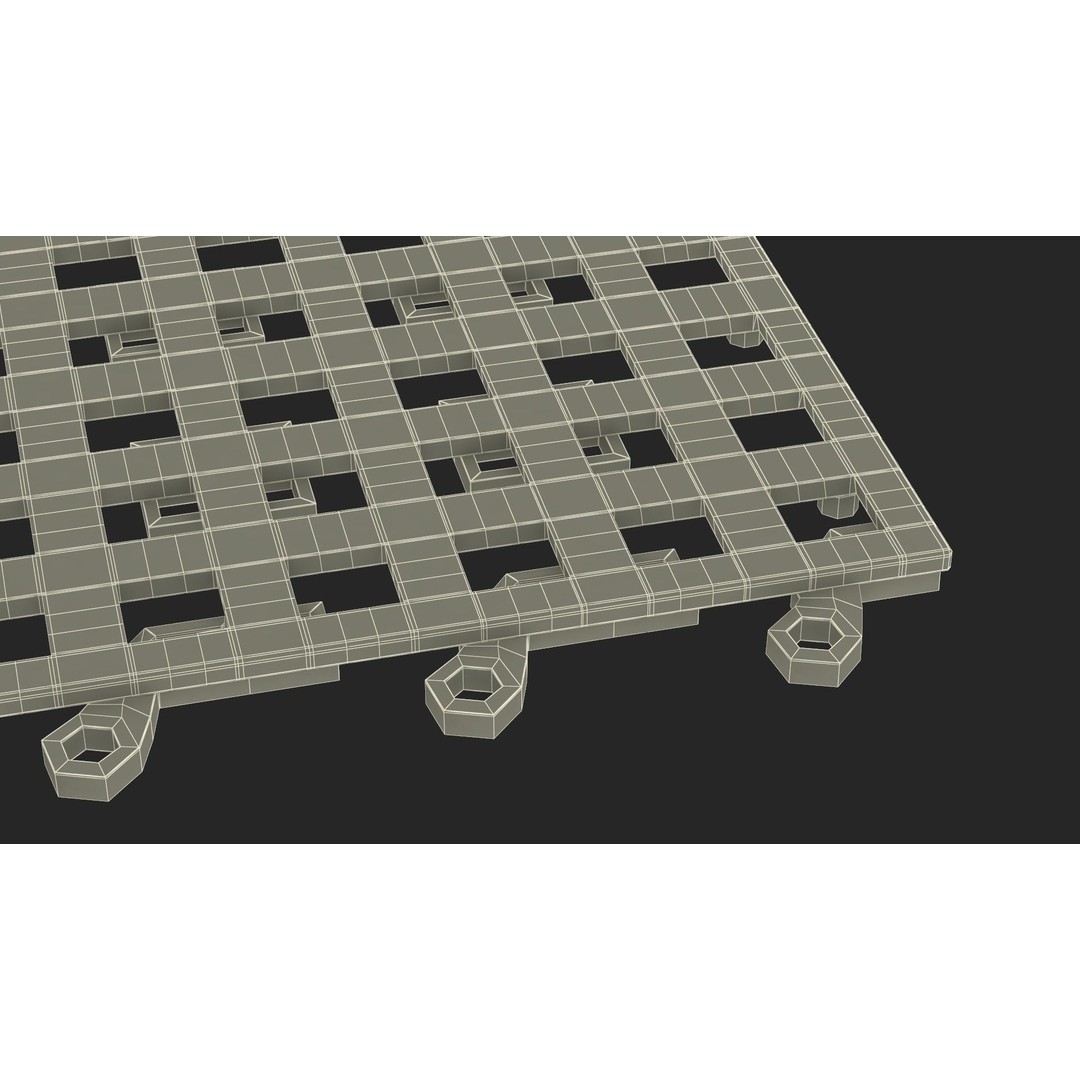 Plastic Floor Mat 3D Model – Durable Red Design for Home Use