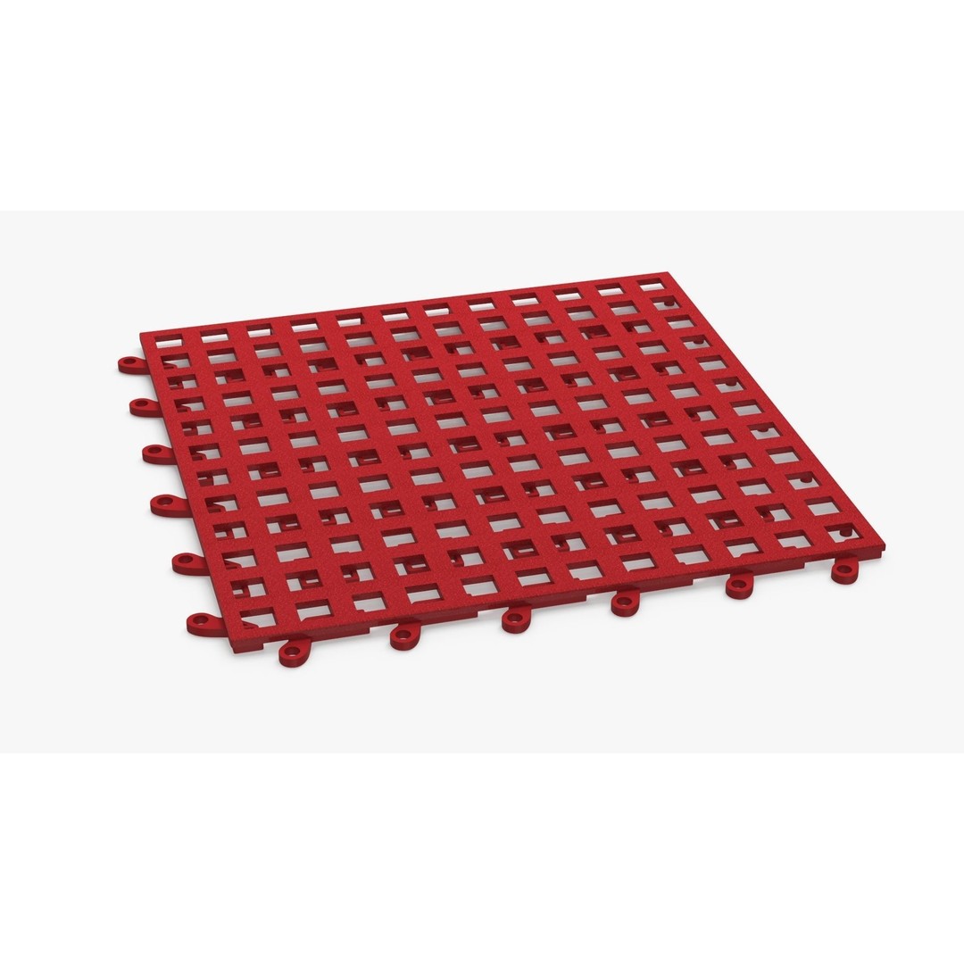 Plastic Floor Mat 3D Model – Durable Red Design for Home Use - View 10
