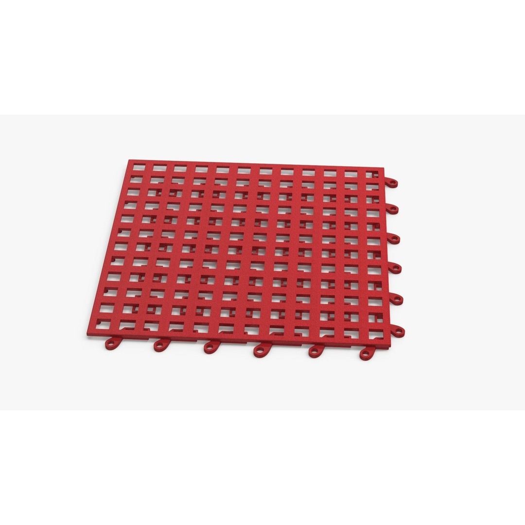 Plastic Floor Mat 3D Model – Durable Red Design for Home Use - View 12