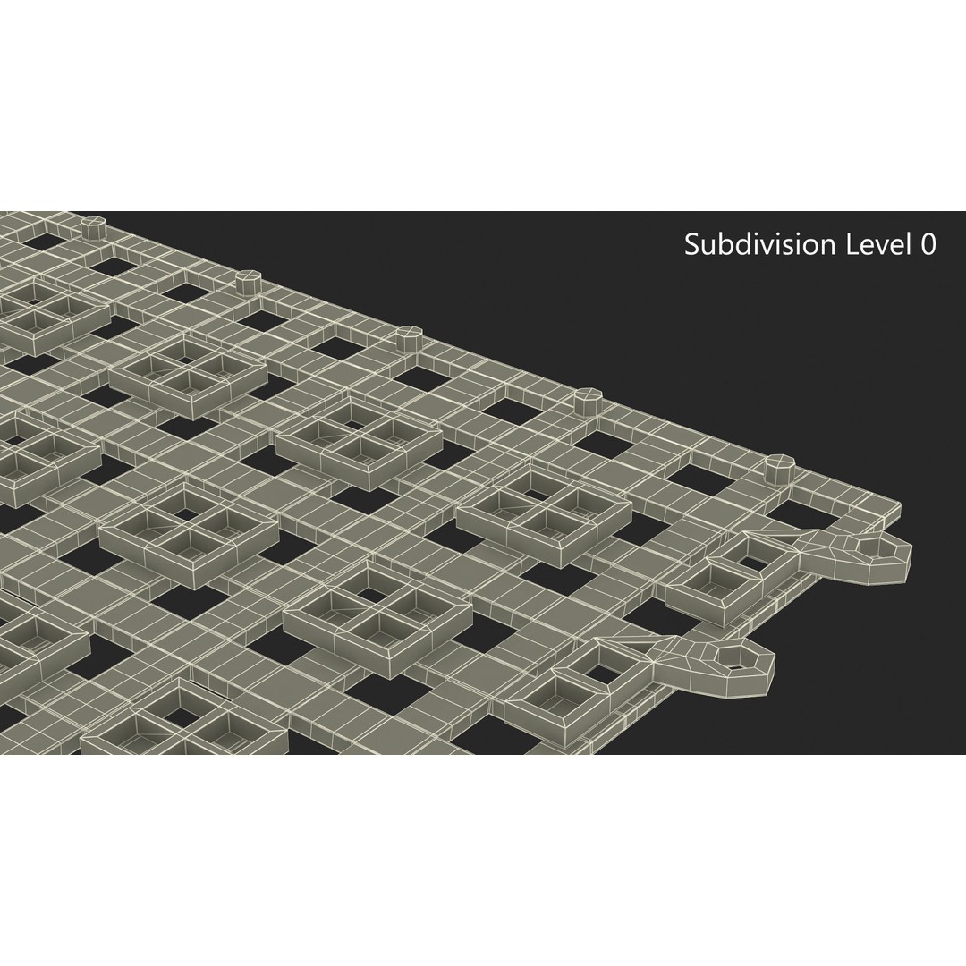 Plastic Floor Mat 3D Model – Durable Red Design for Home Use - View 14