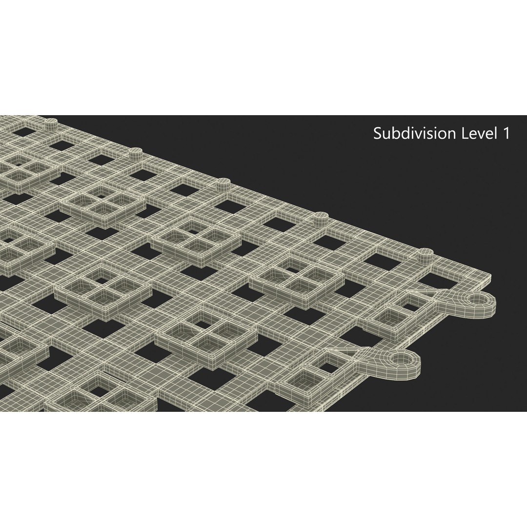 Plastic Floor Mat 3D Model – Durable Red Design for Home Use - View 15