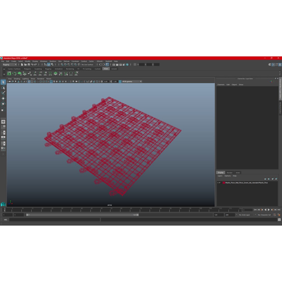 Plastic Floor Mat 3D Model – Durable Red Design for Home Use - View 20