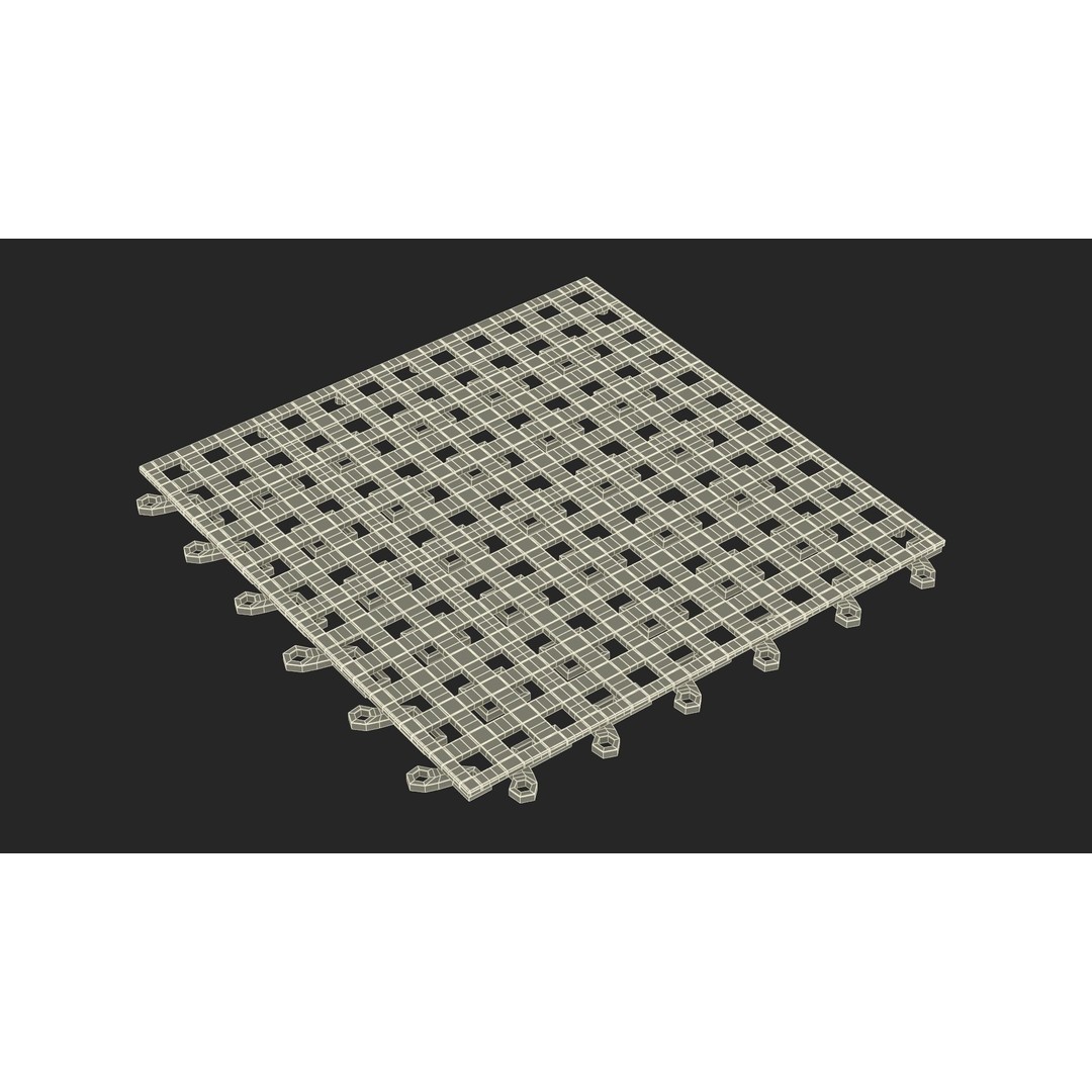 Plastic Floor Mat 3D Model – Durable Red Design for Home Use - View 23