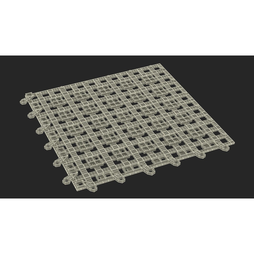 Plastic Floor Mat 3D Model – Durable Red Design for Home Use - View 24