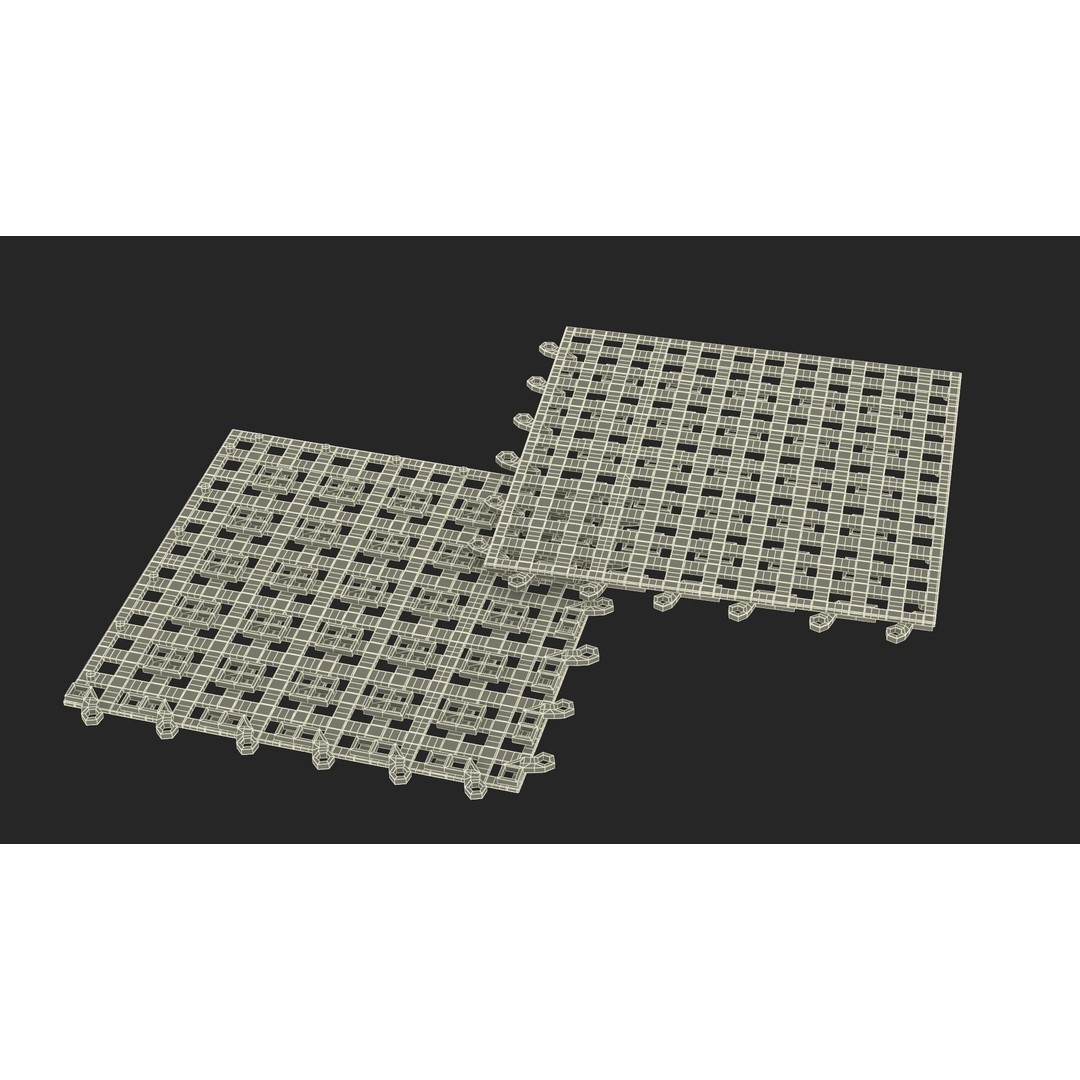 Plastic Floor Mat 3D Model – Durable Red Design for Home Use - View 26