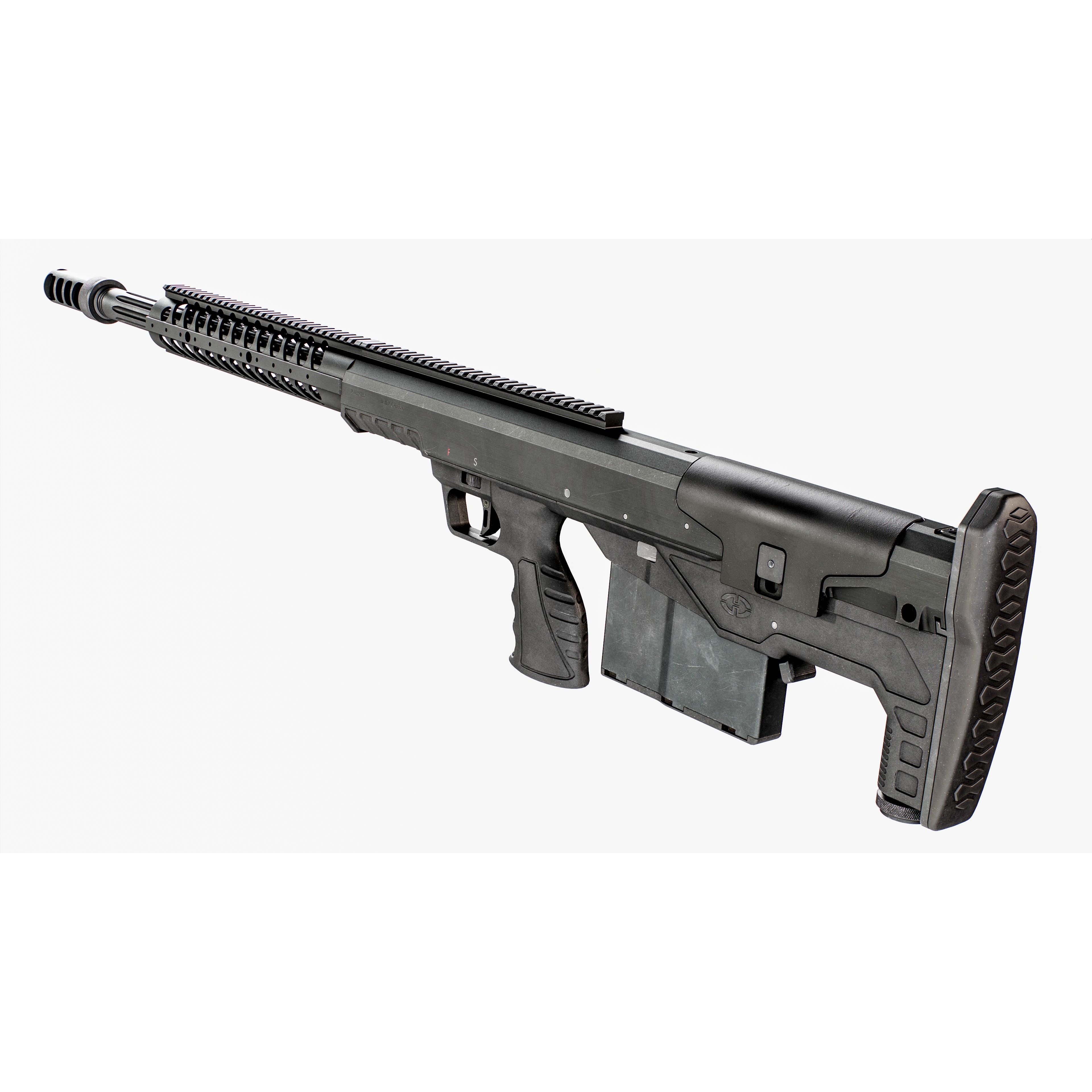 Desert Tech HTI Sniper Rifle - Low-Poly Game-Ready 3D Model - View 21