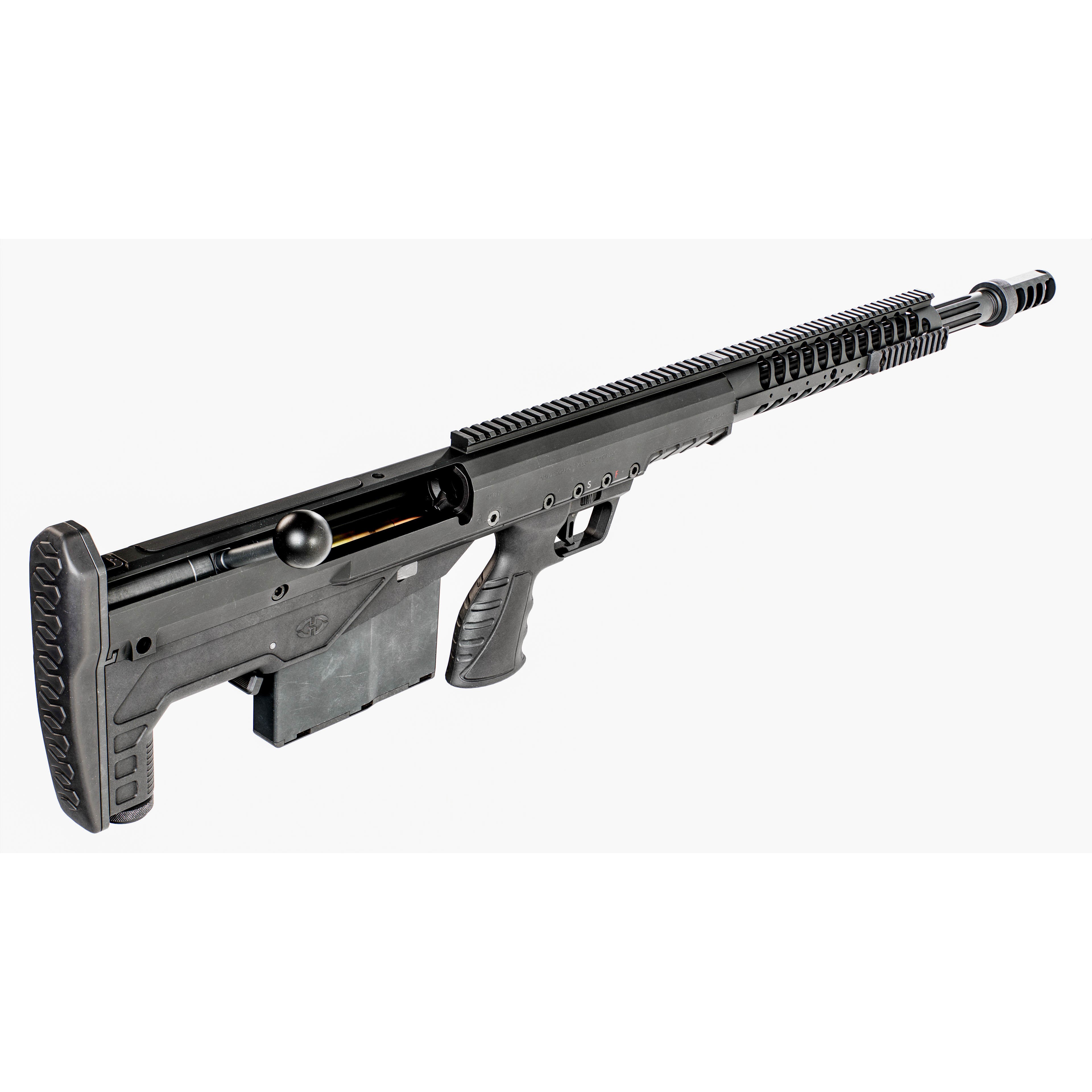 Desert Tech HTI Sniper Rifle - Low-Poly Game-Ready 3D Model - View 24