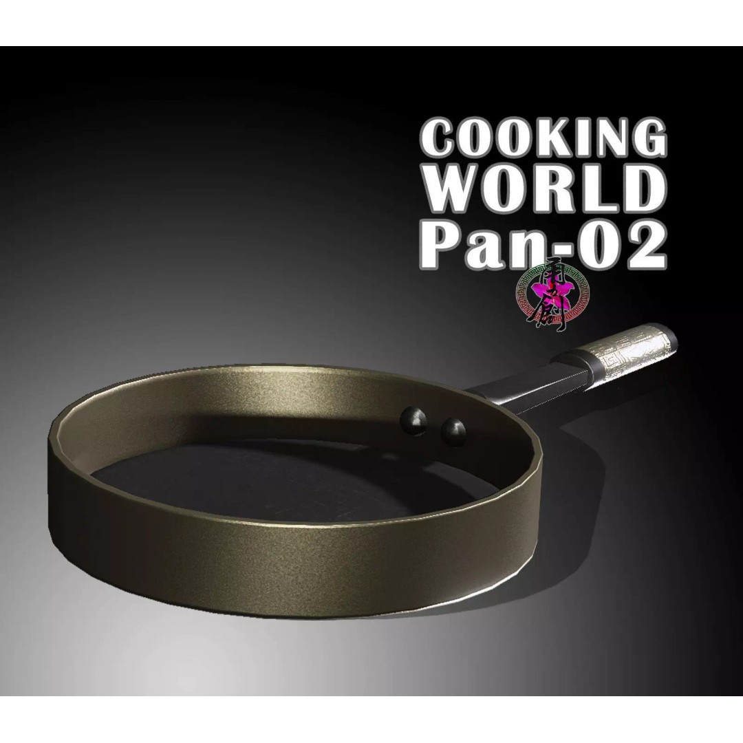 Frying Pan 3D Model – Low Poly Kitchenware, PBR Textures, FBX - View 2