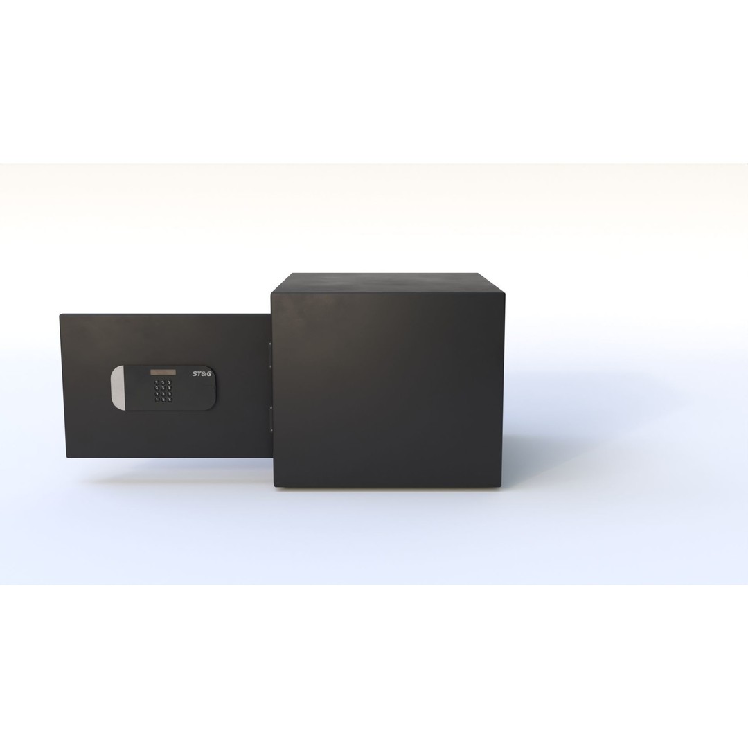 Safe Box 3D Model – Low Poly Game Asset, FBX, PBR Textures - View 7