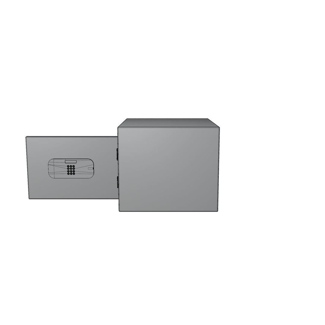 Safe Box 3D Model – Low Poly Game Asset, FBX, PBR Textures - View 8