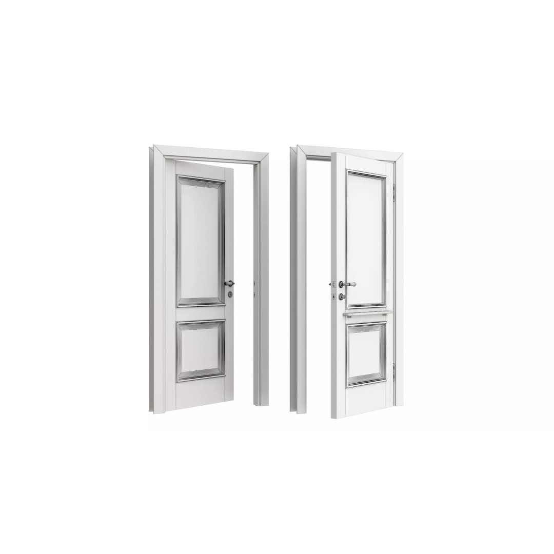 Loft Door 3D Model – Architectural Wood Door, FBX & OBJ Formats