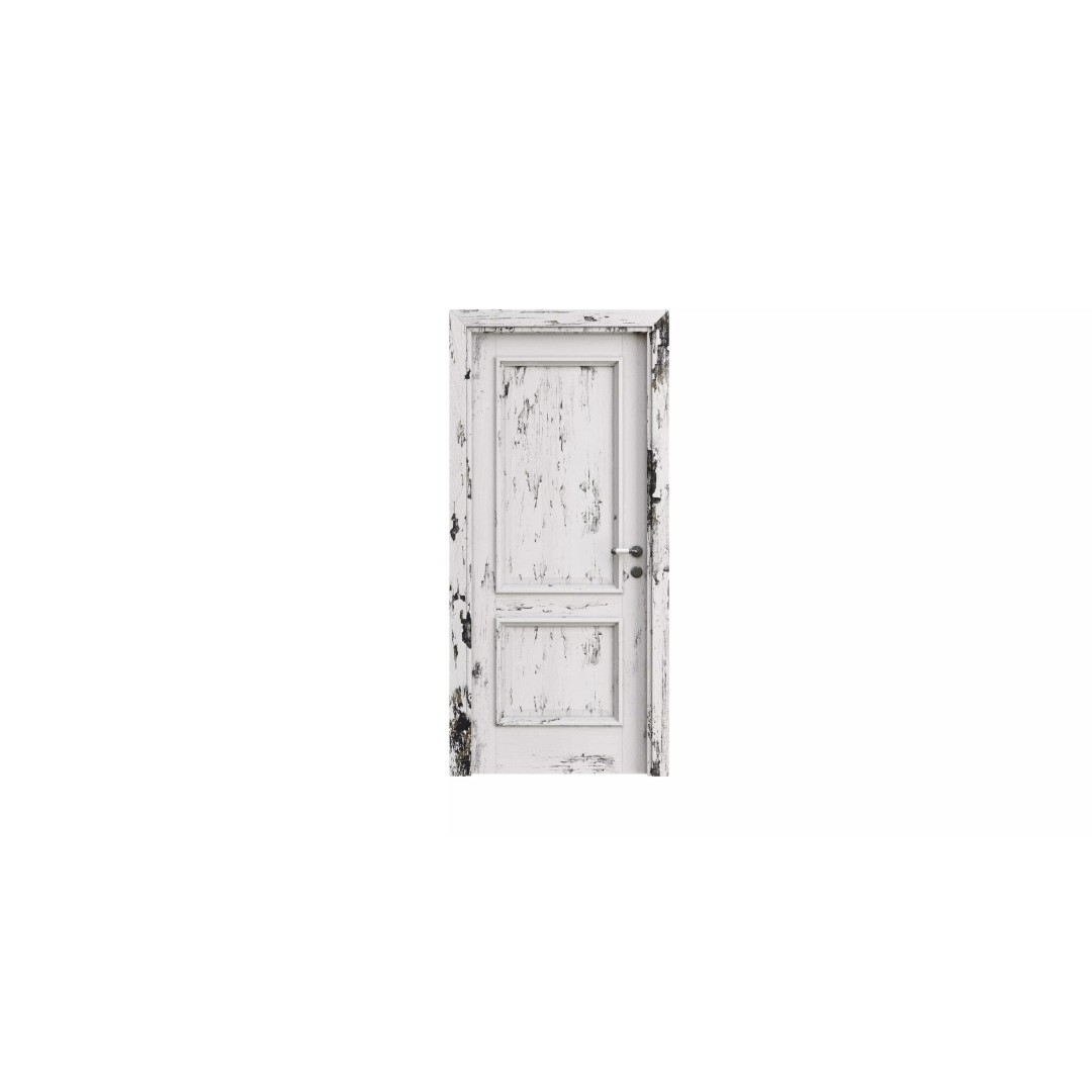 Loft Door 3D Model – Architectural Wood Door, FBX & OBJ Formats - View 13