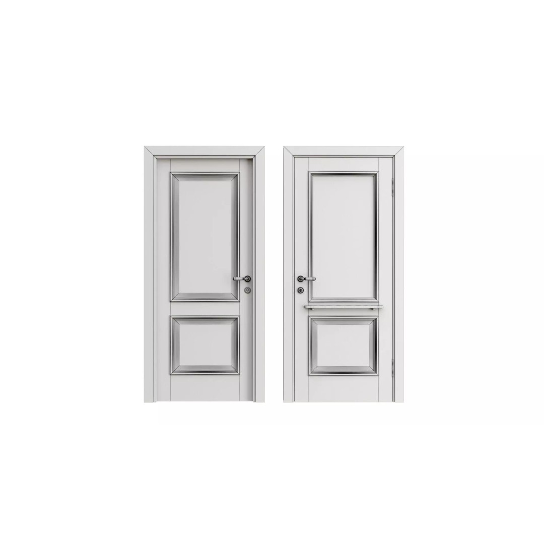 Loft Door 3D Model – Architectural Wood Door, FBX & OBJ Formats - View 17