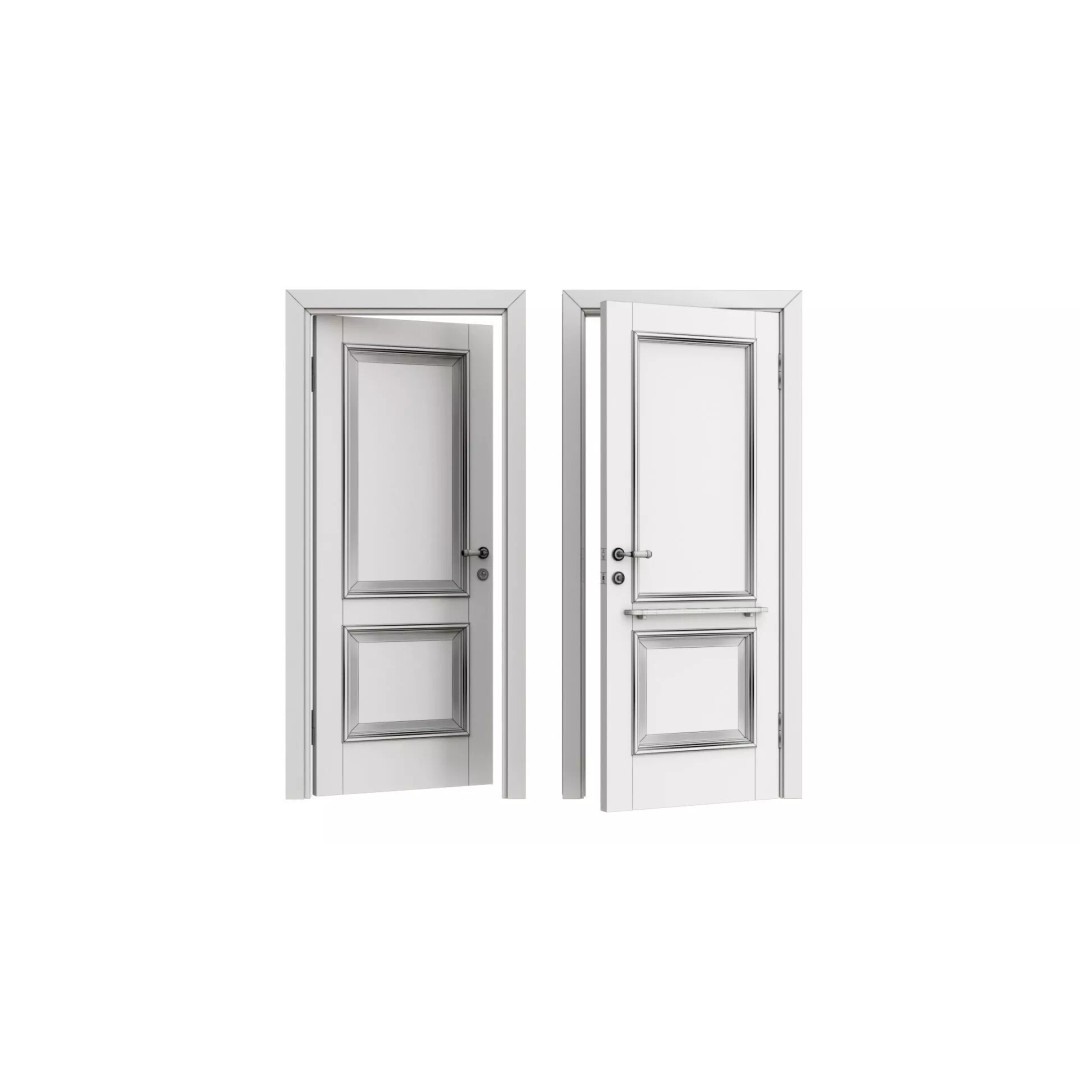 Loft Door 3D Model – Architectural Wood Door, FBX & OBJ Formats - View 18